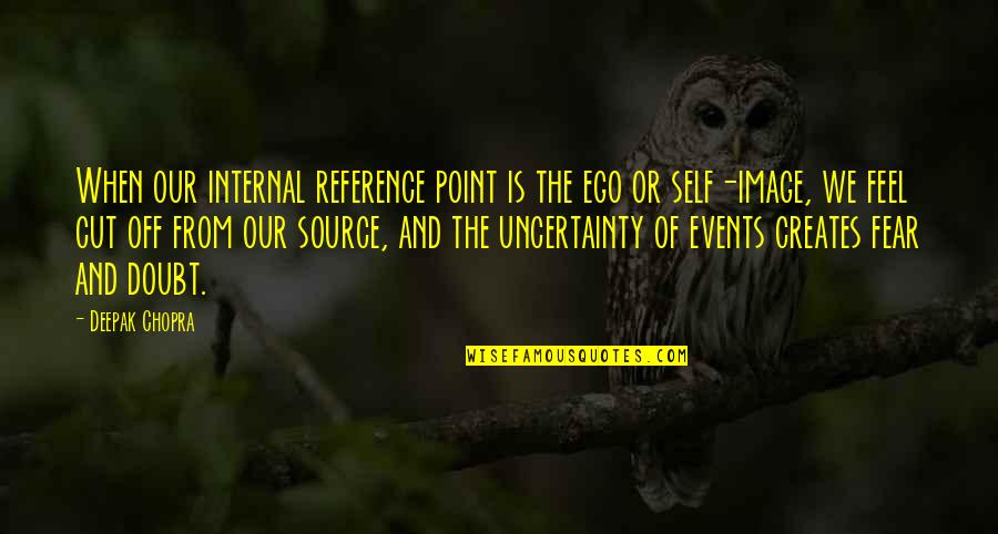 Meanings Quotes By Deepak Chopra: When our internal reference point is the ego