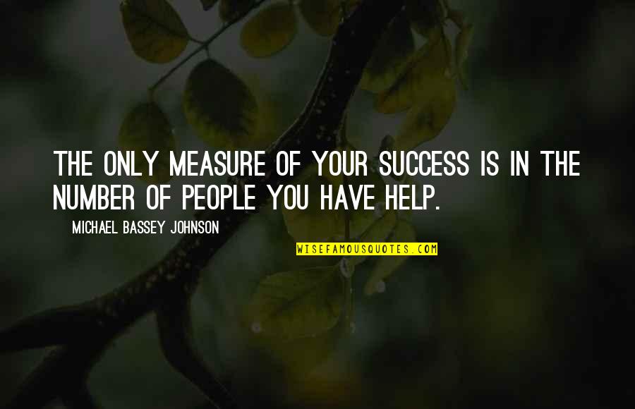 Measure Of Success Quotes By Michael Bassey Johnson: The only measure of your success is in