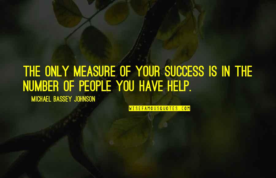 Measure Success Quotes By Michael Bassey Johnson: The only measure of your success is in