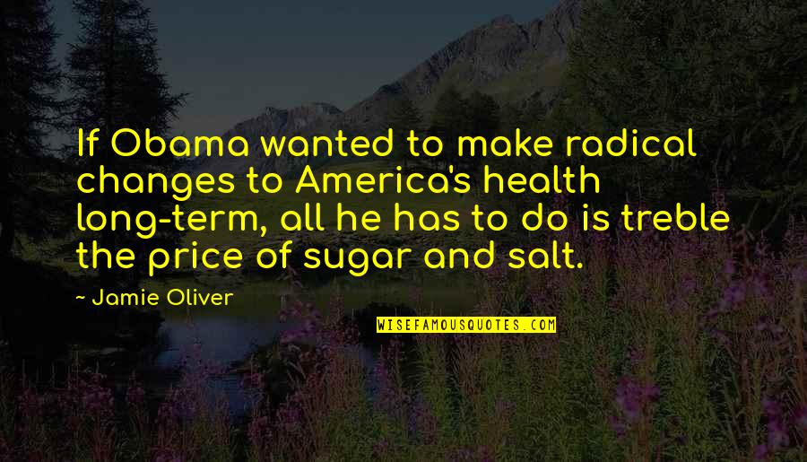Measurements And Outcomes Quotes By Jamie Oliver: If Obama wanted to make radical changes to