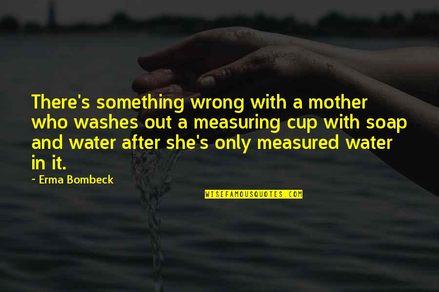 Measuring Cup Quotes By Erma Bombeck: There's something wrong with a mother who washes