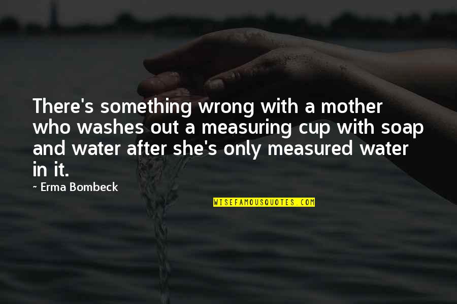 Measuring Quotes By Erma Bombeck: There's something wrong with a mother who washes