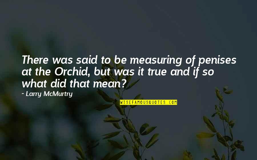 Measuring Quotes By Larry McMurtry: There was said to be measuring of penises