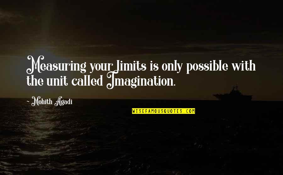 Measuring Quotes By Mohith Agadi: Measuring your limits is only possible with the