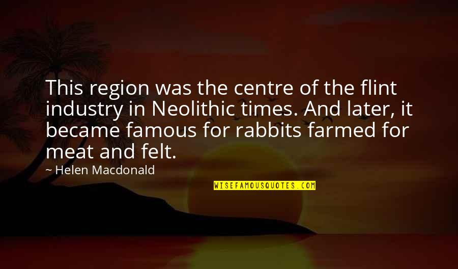 Meat Industry Quotes By Helen Macdonald: This region was the centre of the flint