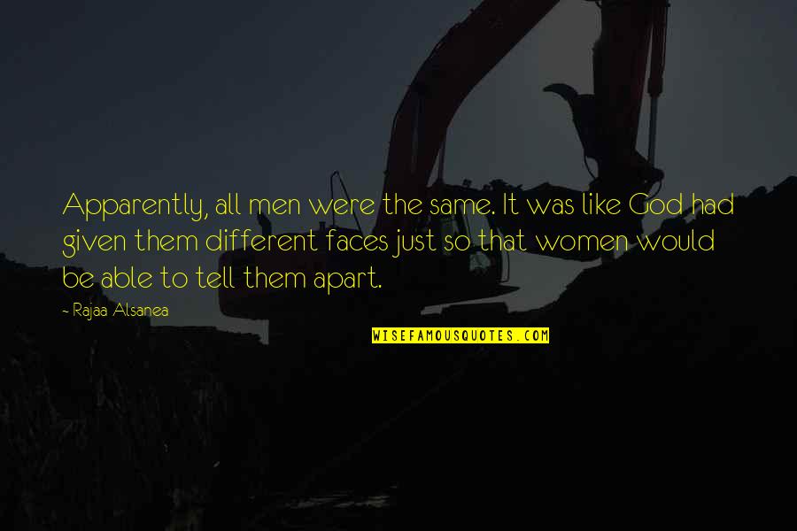 Meat Packing Quotes By Rajaa Alsanea: Apparently, all men were the same. It was Meat Packing Quotes By Rajaa Alsanea: Apparently, all men were the same. It was