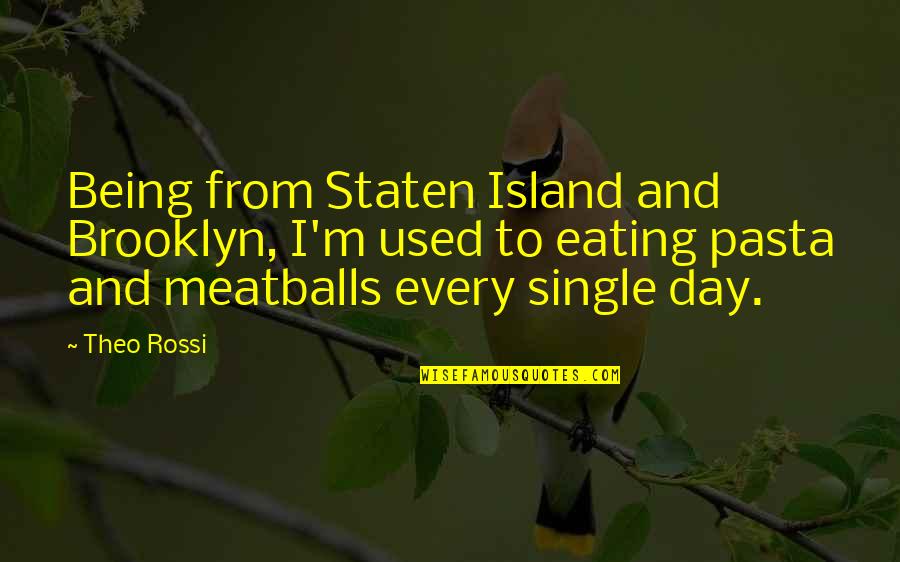 Meatballs Quotes By Theo Rossi: Being from Staten Island and Brooklyn, I'm used