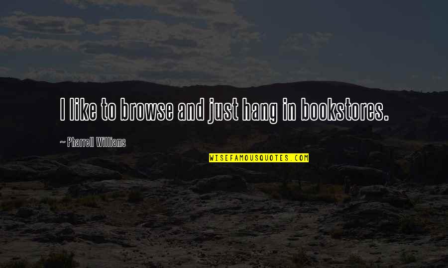 Mecalac Quotes By Pharrell Williams: I like to browse and just hang in