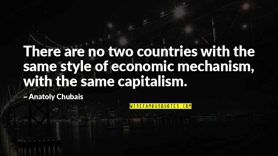 Mechanism Quotes By Anatoly Chubais: There are no two countries with the same
