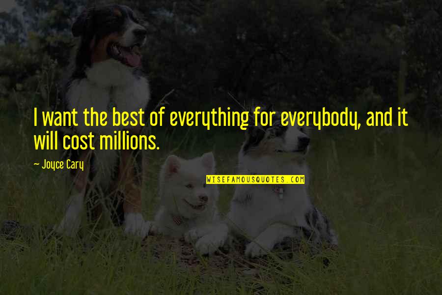 Mechoulam Raphael Quotes By Joyce Cary: I want the best of everything for everybody,