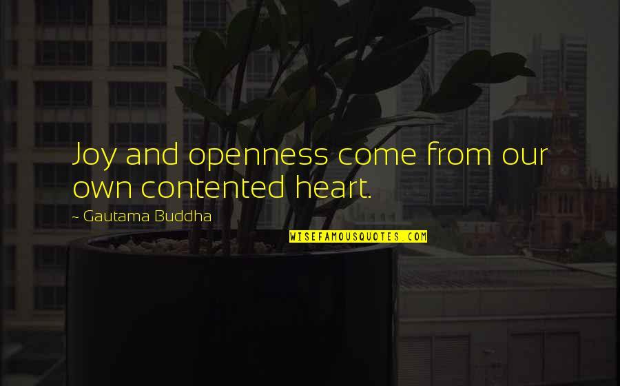 Medhat Dental Chicago Quotes By Gautama Buddha: Joy and openness come from our own contented