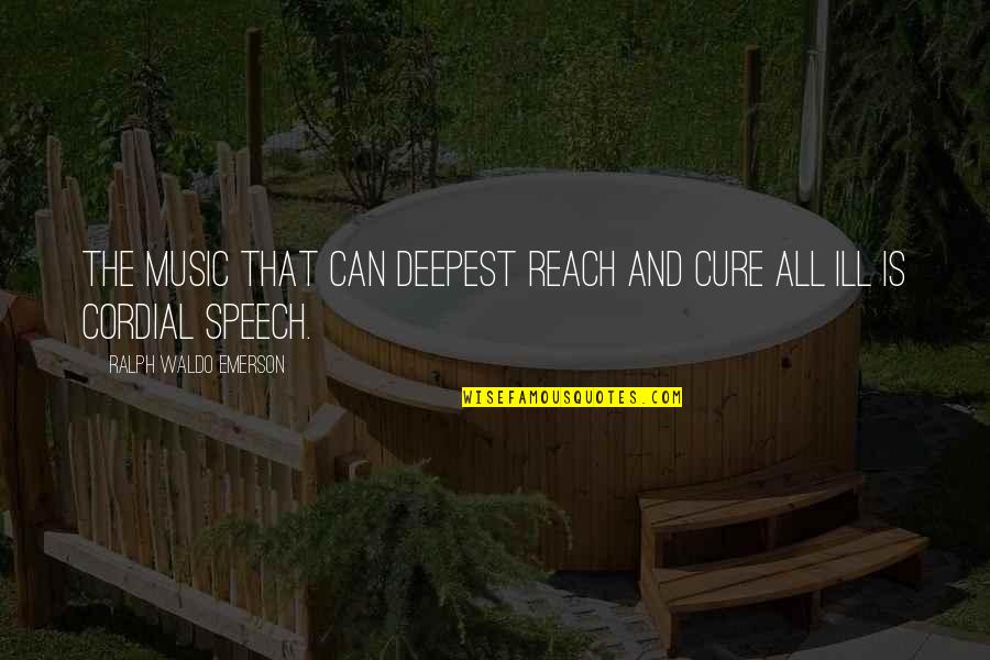 Medical Lab Scientist Quotes By Ralph Waldo Emerson: The music that can deepest reach and cure Medical Lab Scientist Quotes By Ralph Waldo Emerson: The music that can deepest reach and cure
