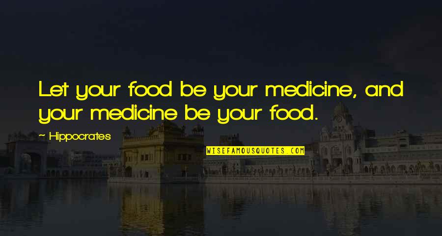 Medicine Funny Quotes By Hippocrates: Let your food be your medicine, and your