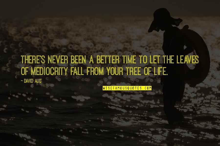 Mediocrity Excellence Quotes By David Ault: There's never been a better time to let