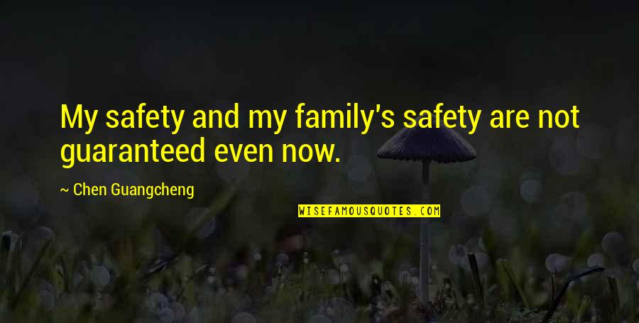 Medisolution Quotes By Chen Guangcheng: My safety and my family's safety are not