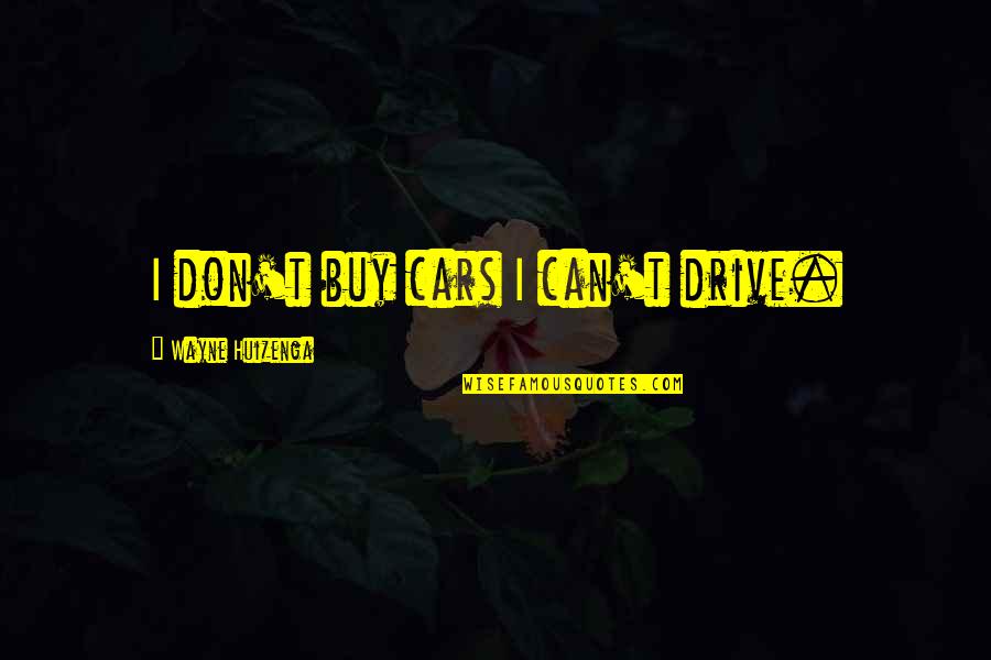 Meditabundo Rae Quotes By Wayne Huizenga: I don't buy cars I can't drive. Meditabundo Rae Quotes By Wayne Huizenga: I don't buy cars I can't drive.