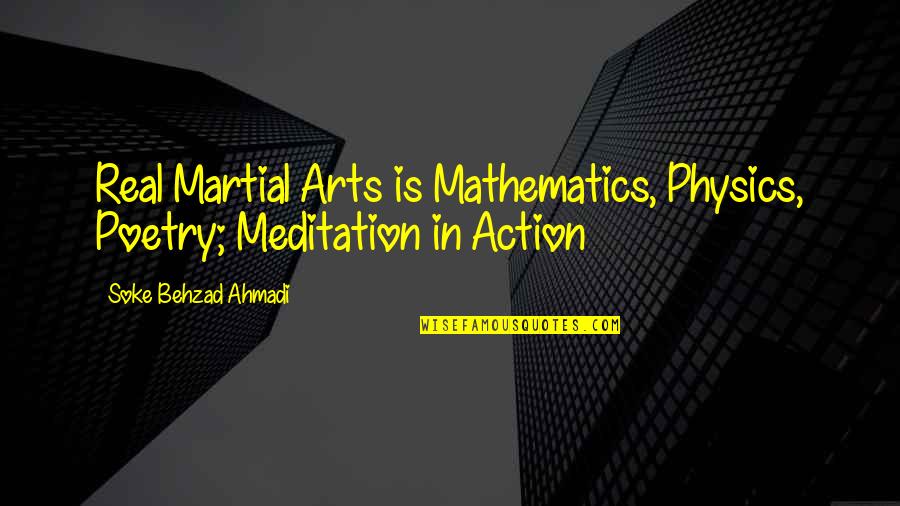 Meditation Buddha Quotes By Soke Behzad Ahmadi: Real Martial Arts is Mathematics, Physics, Poetry; Meditation