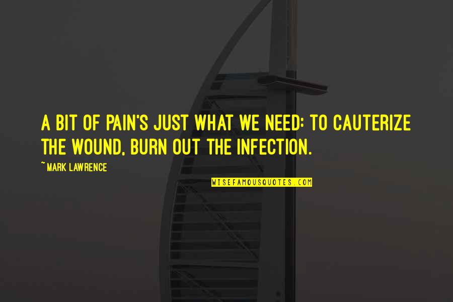 Mediumbetween Quotes By Mark Lawrence: A bit of pain's just what we need: