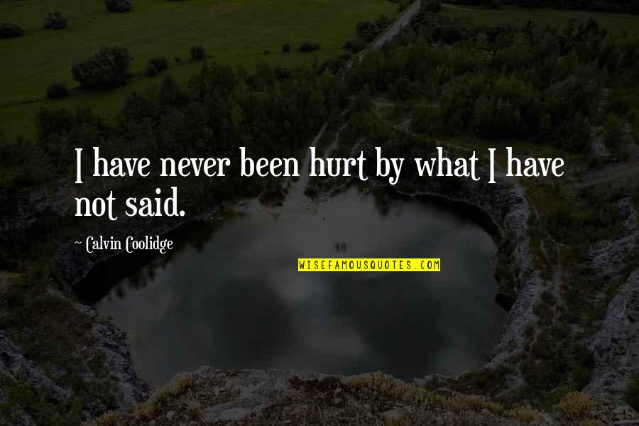 Medmerry Managed Quotes By Calvin Coolidge: I have never been hurt by what I Medmerry Managed Quotes By Calvin Coolidge: I have never been hurt by what I