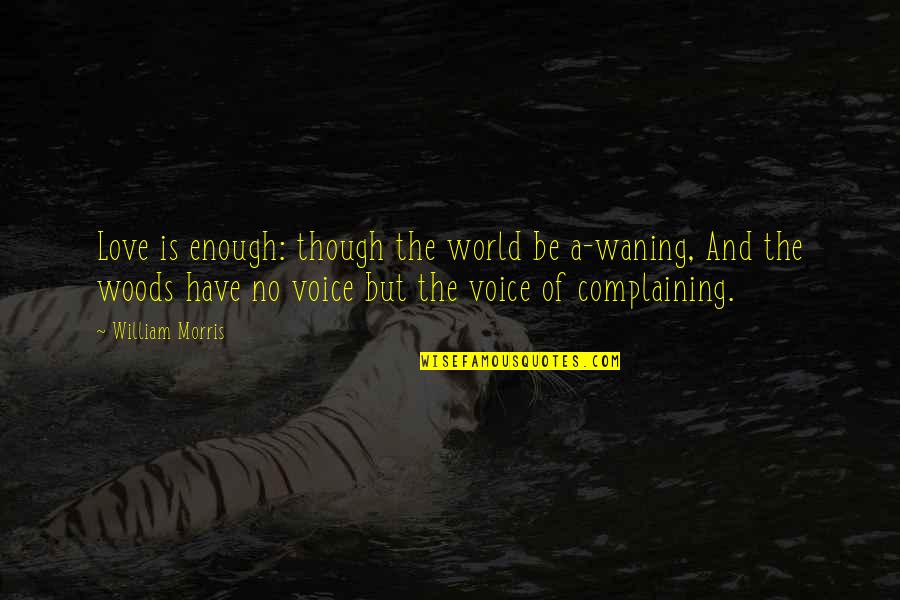 Medrado Orquesta Quotes By William Morris: Love is enough: though the world be a-waning, Medrado Orquesta Quotes By William Morris: Love is enough: though the world be a-waning,