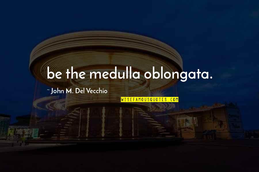 Medulla Oblongata Quotes By John M. Del Vecchio: be the medulla oblongata.