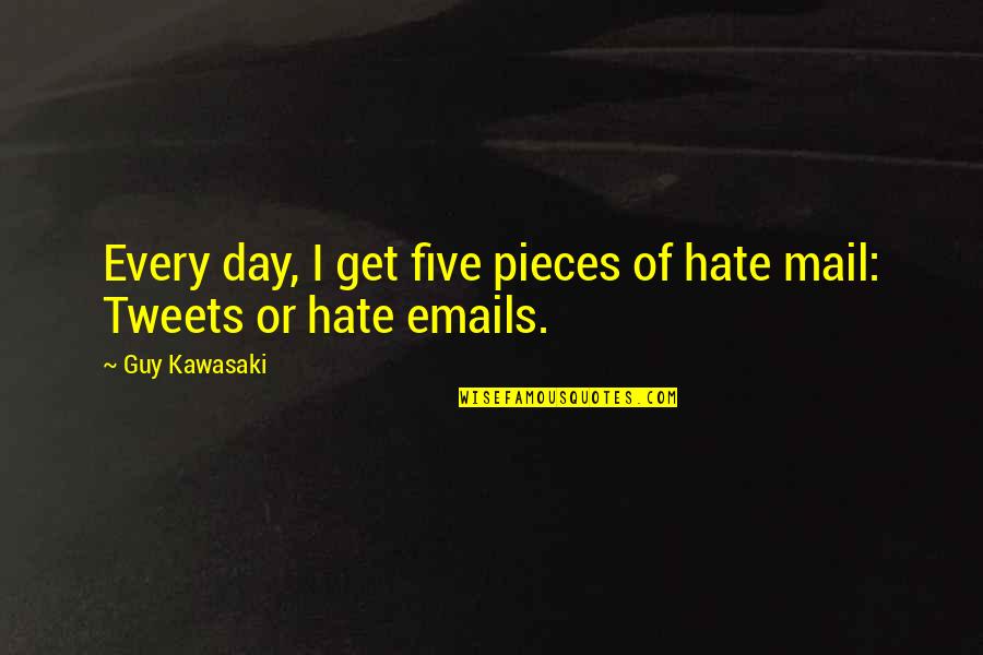 Medve Ek Pu Nik Quotes By Guy Kawasaki: Every day, I get five pieces of hate