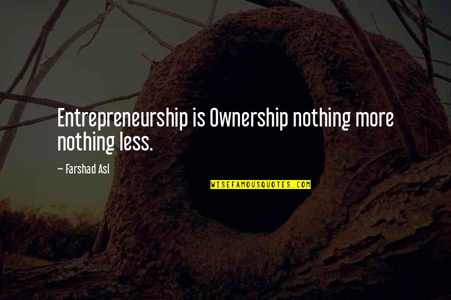 Meek Mill Respect The Game Quotes By Farshad Asl: Entrepreneurship is Ownership nothing more nothing less. Meek Mill Respect The Game Quotes By Farshad Asl: Entrepreneurship is Ownership nothing more nothing less.