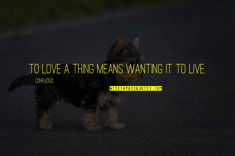 Meemaw Capital Quotes By Confucius: To love a thing means wanting it to