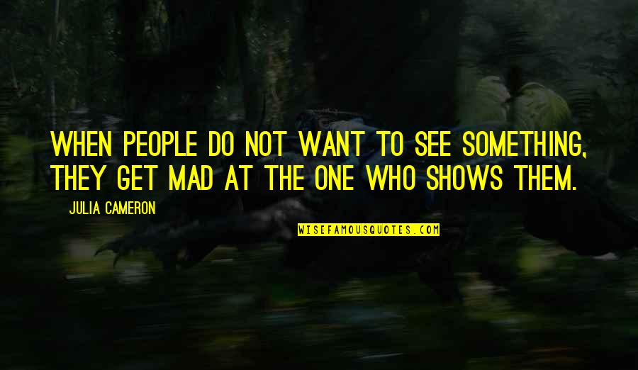 Meepo Board Quotes By Julia Cameron: When people do not want to see something,