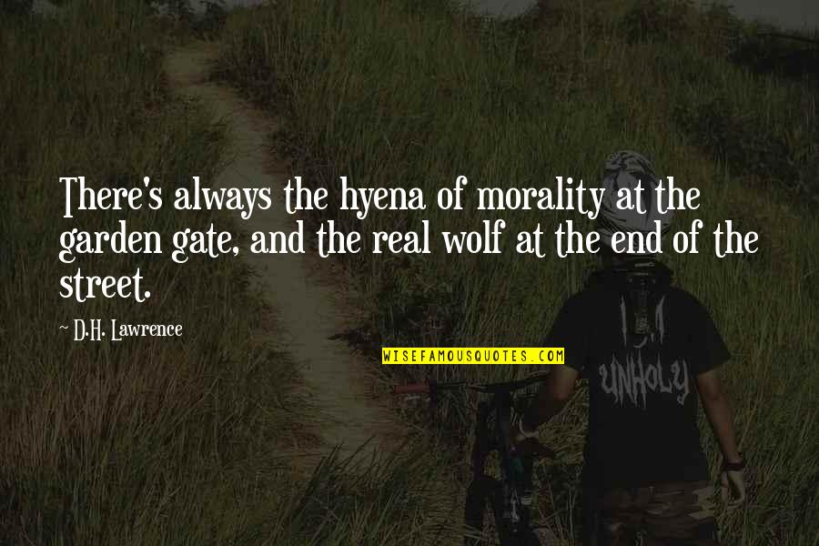 Meertens Achternamen Quotes By D.H. Lawrence: There's always the hyena of morality at the