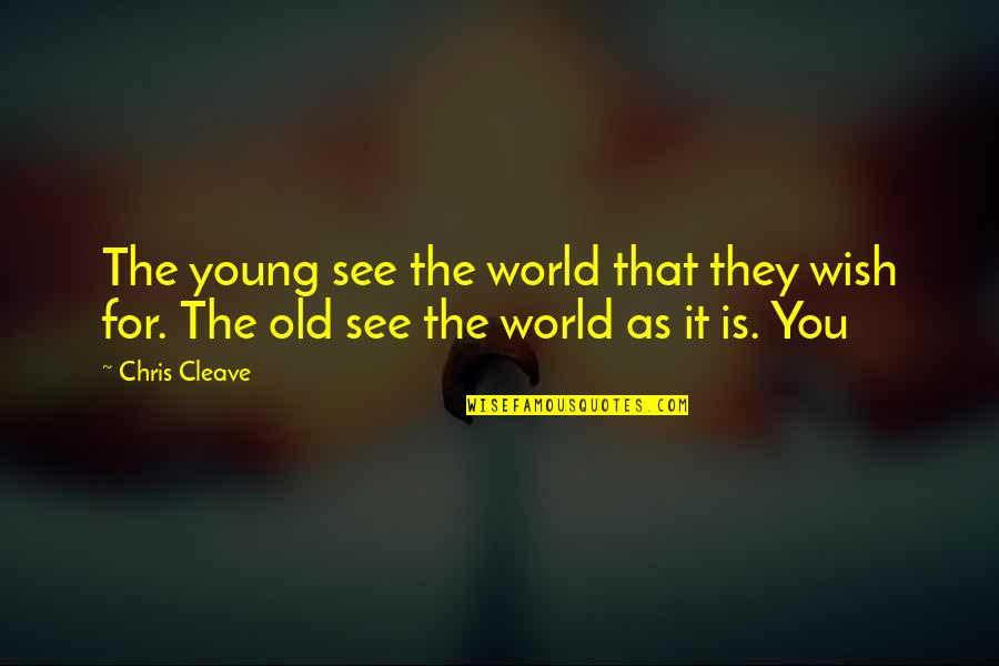 Meeting Celebrities Quotes By Chris Cleave: The young see the world that they wish