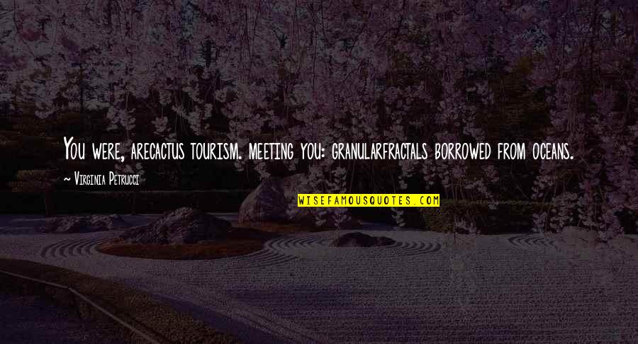 Meeting Love Quotes By Virginia Petrucci: You were, arecactus tourism. meeting you: granularfractals borrowed Meeting Love Quotes By Virginia Petrucci: You were, arecactus tourism. meeting you: granularfractals borrowed