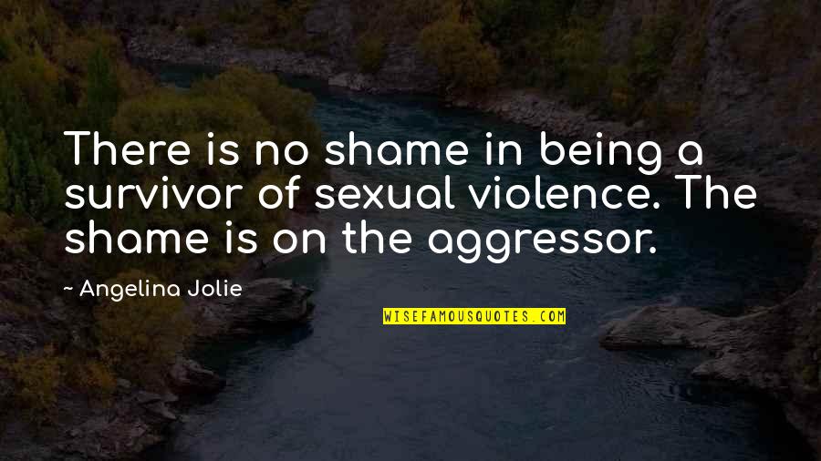 Meeting New Baby Quotes By Angelina Jolie: There is no shame in being a survivor