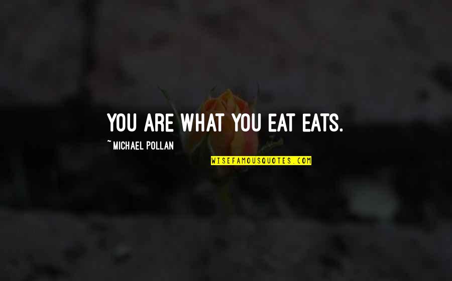 Meeting Someone Special Tumblr Quotes By Michael Pollan: You are what you eat eats.