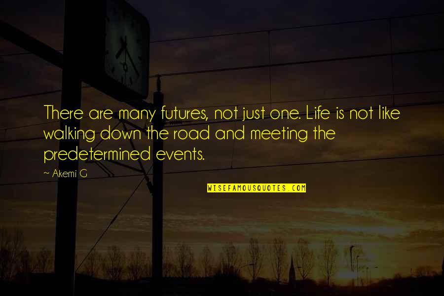 Meeting The One Quotes By Akemi G: There are many futures, not just one. Life
