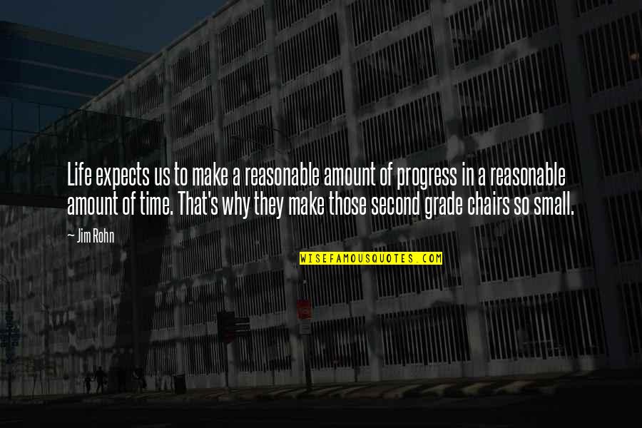 Meetness Quotes By Jim Rohn: Life expects us to make a reasonable amount