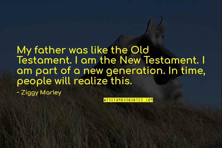 Meetness Quotes By Ziggy Marley: My father was like the Old Testament. I