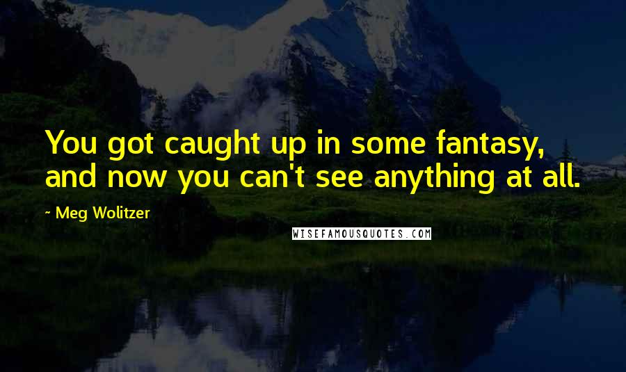 Meg Wolitzer quotes: You got caught up in some fantasy, and now you can't see anything at all.