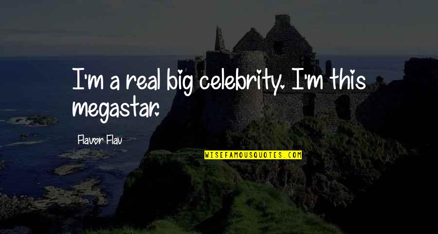 Megastar Quotes By Flavor Flav: I'm a real big celebrity. I'm this megastar.
