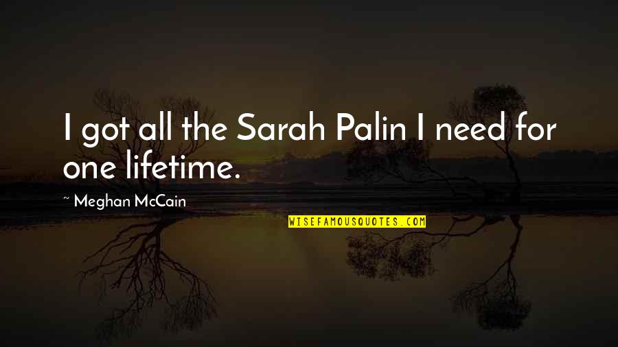 Meghan Quotes By Meghan McCain: I got all the Sarah Palin I need