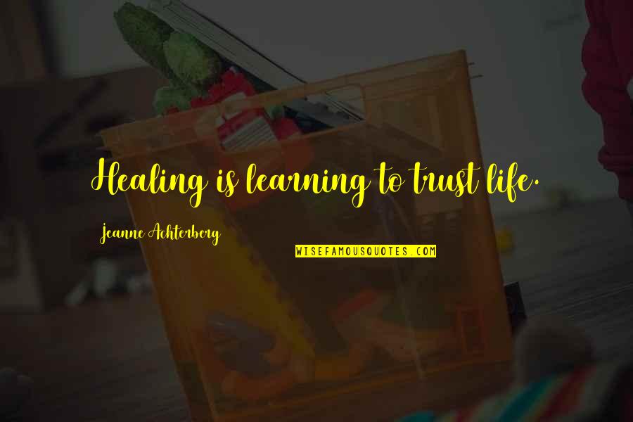 Mehdikhani Edgar Quotes By Jeanne Achterberg: Healing is learning to trust life.
