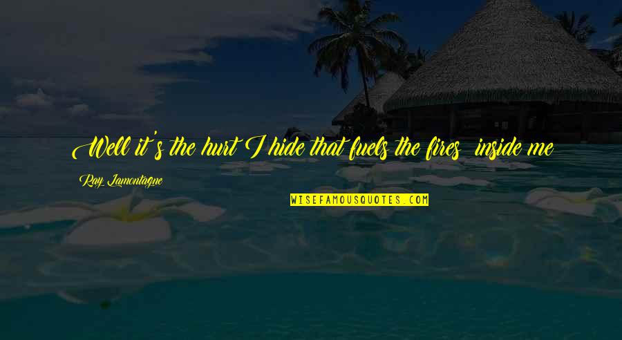 Mehedi Pata Quotes By Ray Lamontagne: Well it's the hurt I hide that fuels Mehedi Pata Quotes By Ray Lamontagne: Well it's the hurt I hide that fuels