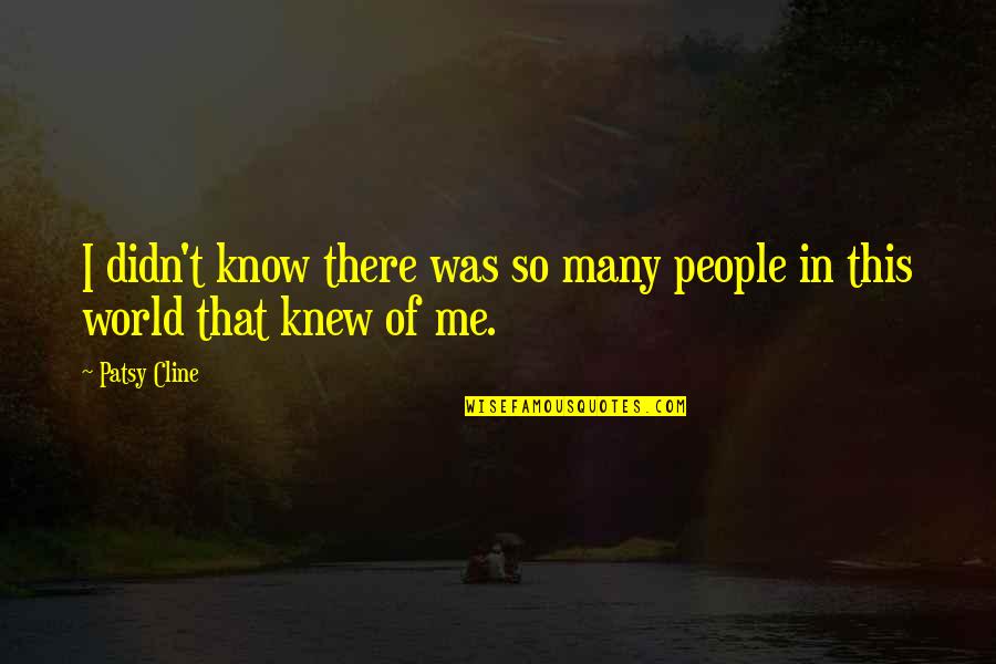 Mehmedalija Quotes By Patsy Cline: I didn't know there was so many people
