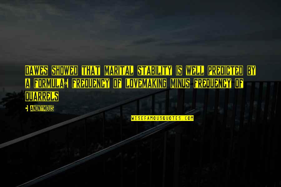 Mehmedovic O Neslaganju S Izetbegovicem Quotes By Anonymous: Dawes showed that marital stability is well predicted Mehmedovic O Neslaganju S Izetbegovicem Quotes By Anonymous: Dawes showed that marital stability is well predicted