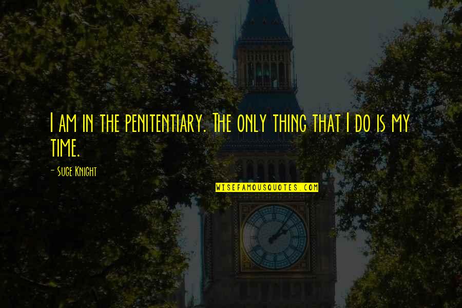 Mehr Quotes By Suge Knight: I am in the penitentiary. The only thing