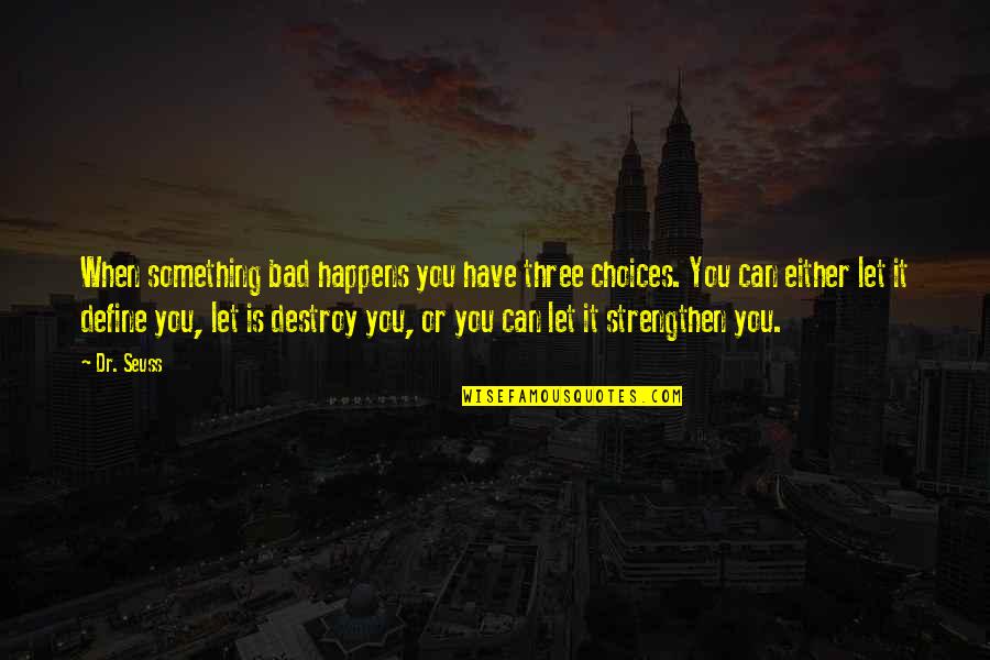 Mehriban Xanima Quotes By Dr. Seuss: When something bad happens you have three choices.