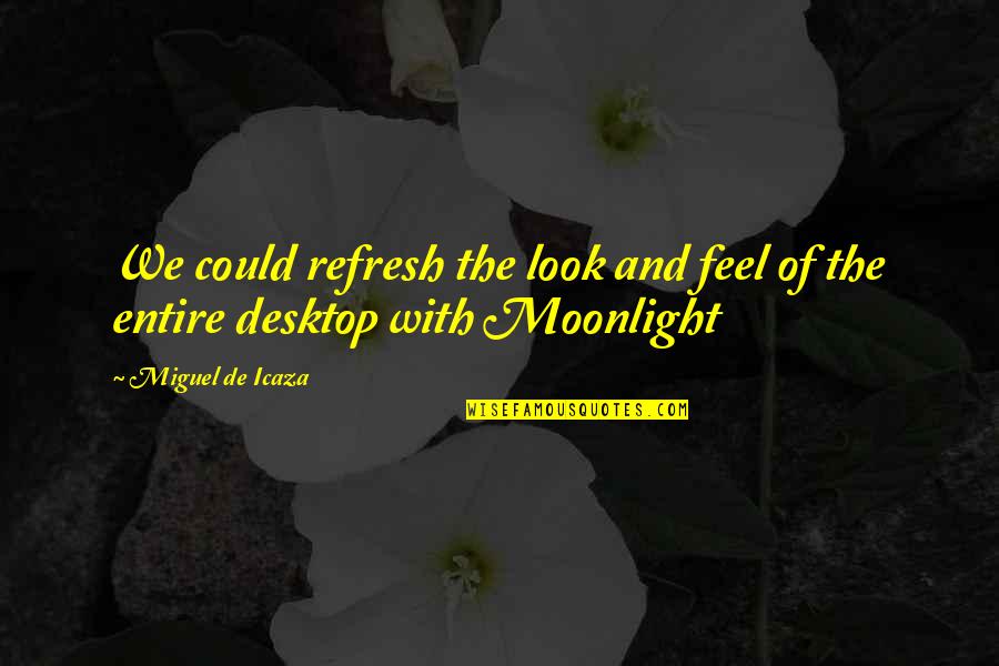 Meicke Quotes By Miguel De Icaza: We could refresh the look and feel of
