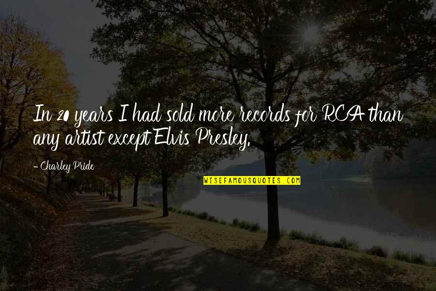 Meike Makes Quotes By Charley Pride: In 20 years I had sold more records