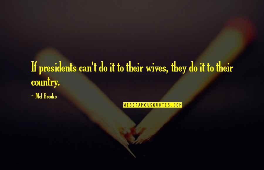 Mel B Quotes By Mel Brooks: If presidents can't do it to their wives,