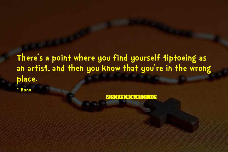 Melchizedek Priesthood Quotes By Bono: There's a point where you find yourself tiptoeing Melchizedek Priesthood Quotes By Bono: There's a point where you find yourself tiptoeing